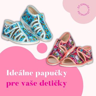 Obujte vaše detičky do farieb! 👶🏻🌈🧸🐾 Krásne farebné a zároveň zdravotne nezávadné papučky od slovenského výrobcu Maník....