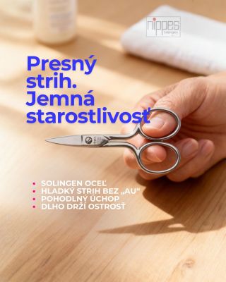 Dokonalý strih bez “au”. ✂️ Nemecké nožničky Nippes Solingen sú presné, odolné a šetrné k nechtom. Na drobné zástrihy,...